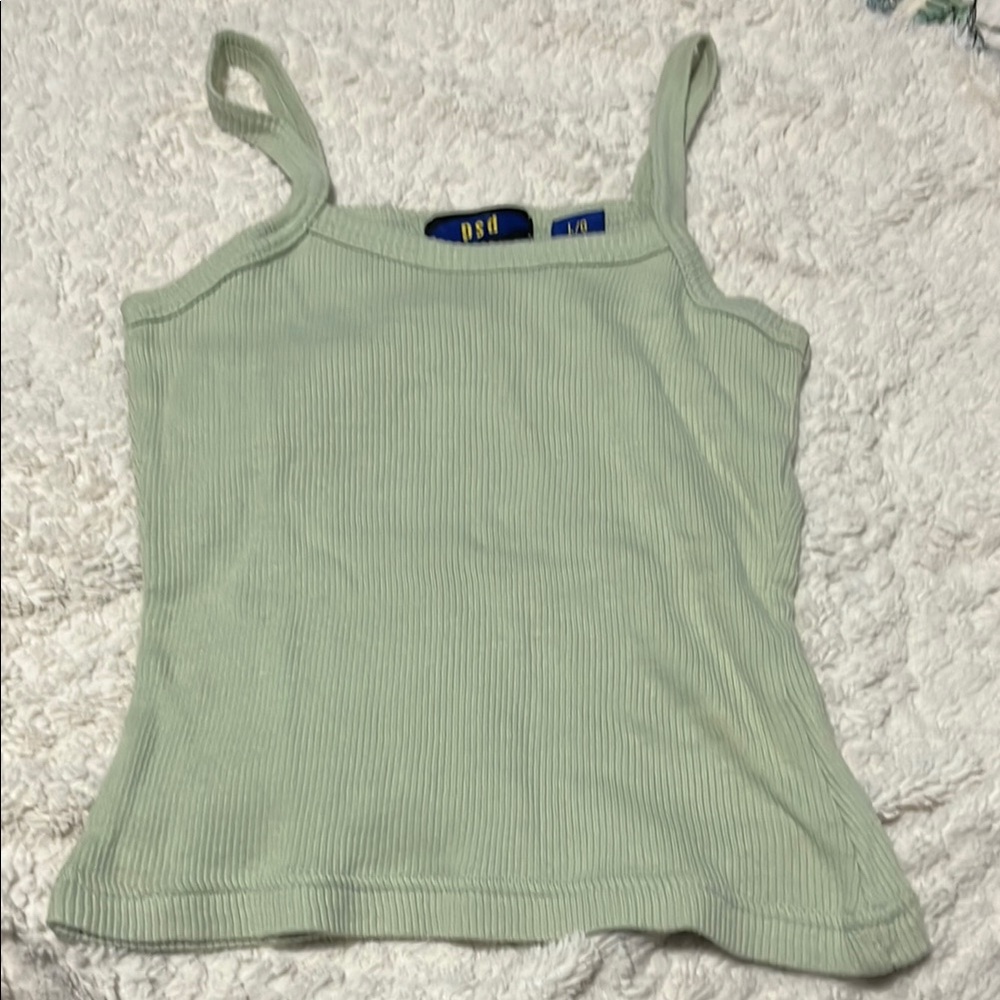 PSD Green Fitted Ribbed Camisole